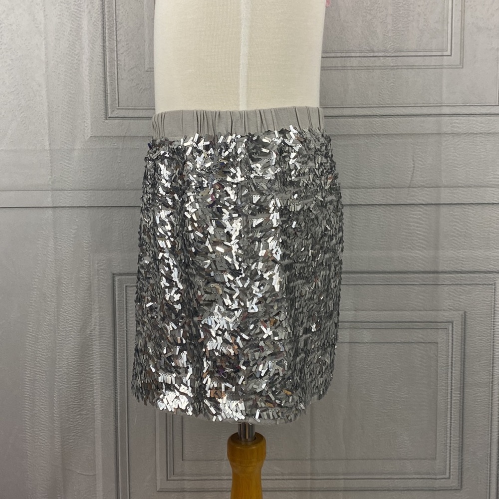 CREWCUTS Silver Sequin Mini Skirt - Picture 5 of 7